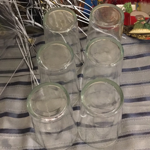 6 glasses etched  4 3/4 X 3 - Picture 1 of 3